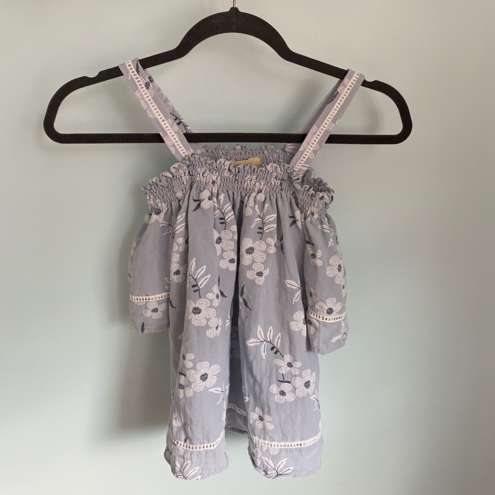 Floral Open Shoulder Fashion Top